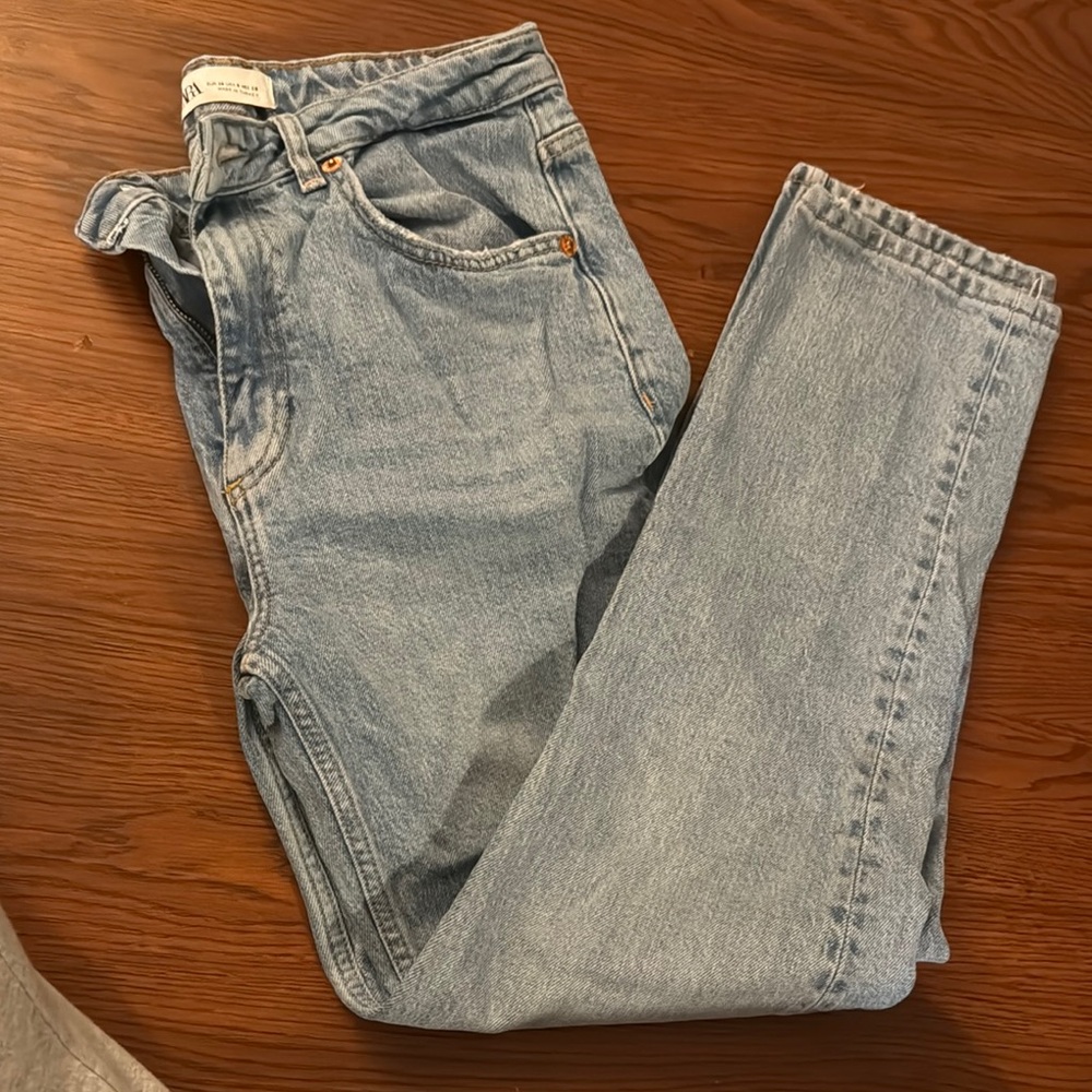 Zara Blue Straight Leg Jeans
